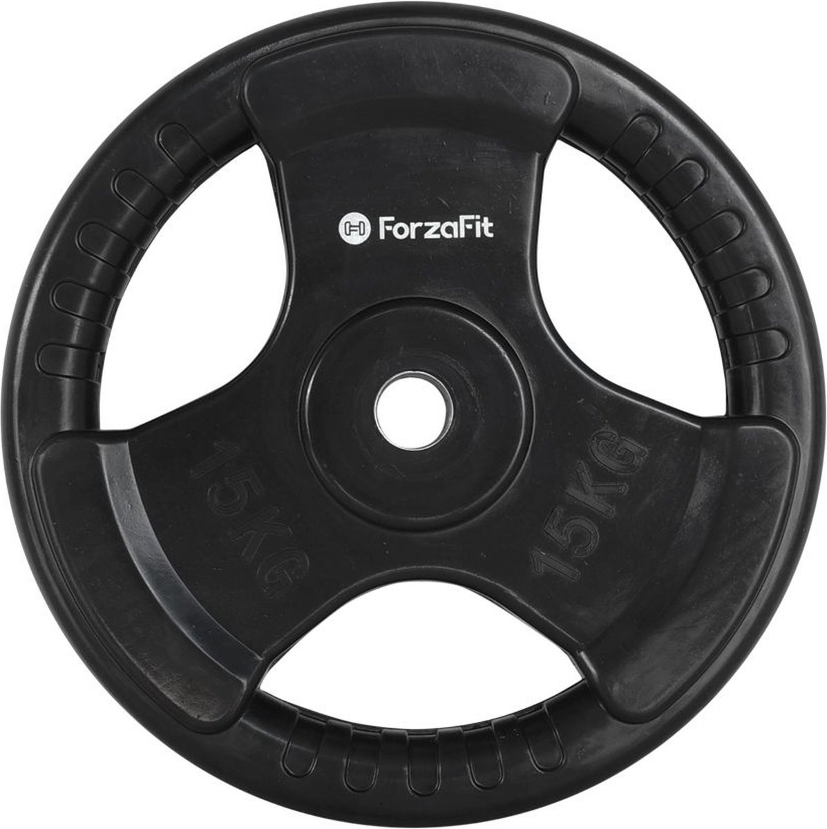 ForzaFit Halterschijf - Halter gewichten - 1x 15 kg - 30 mm - Rubber