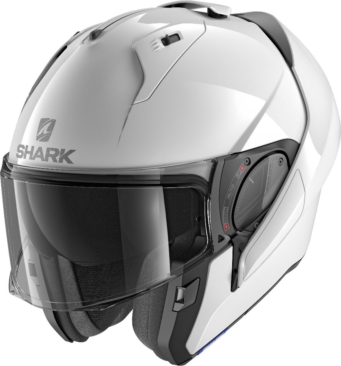SHARK EVO ES BLANK Motorhelm Systeemhelm Wit - Maat XS