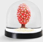 &Klevering - Boule à Neige - Arbre Pink - Rose - Ø 8,5 cm - Plastique