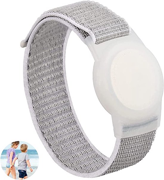 Bracelet Premium adapté à Apple AirTag pour Enfants avec Fermeture Fermetures velcro Wit | AirTag Key Fob Case Enfant | Bracelet Montre GPS Enfant | Tracker Titulaire Bracelet | Bande de suivi | Montre pour Kinder | Enfant en bas âge