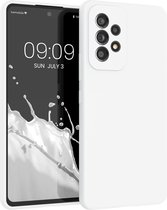 kwmobile telefoonhoesje geschikt voor Samsung Galaxy A53 5G - Hoesje met siliconen coating - Smartphone case in mat wit