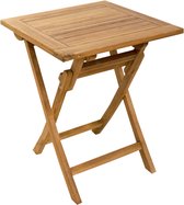 JoJo Living Tuinmeubelen - Teakhouten tafel - Teakhouten klaptafel vierkant - 60 cm - Handgemaakt