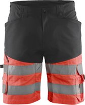 Blaklader Short met stretch High Vis 1541-1811 - Zwart/High Vis Rood - C60