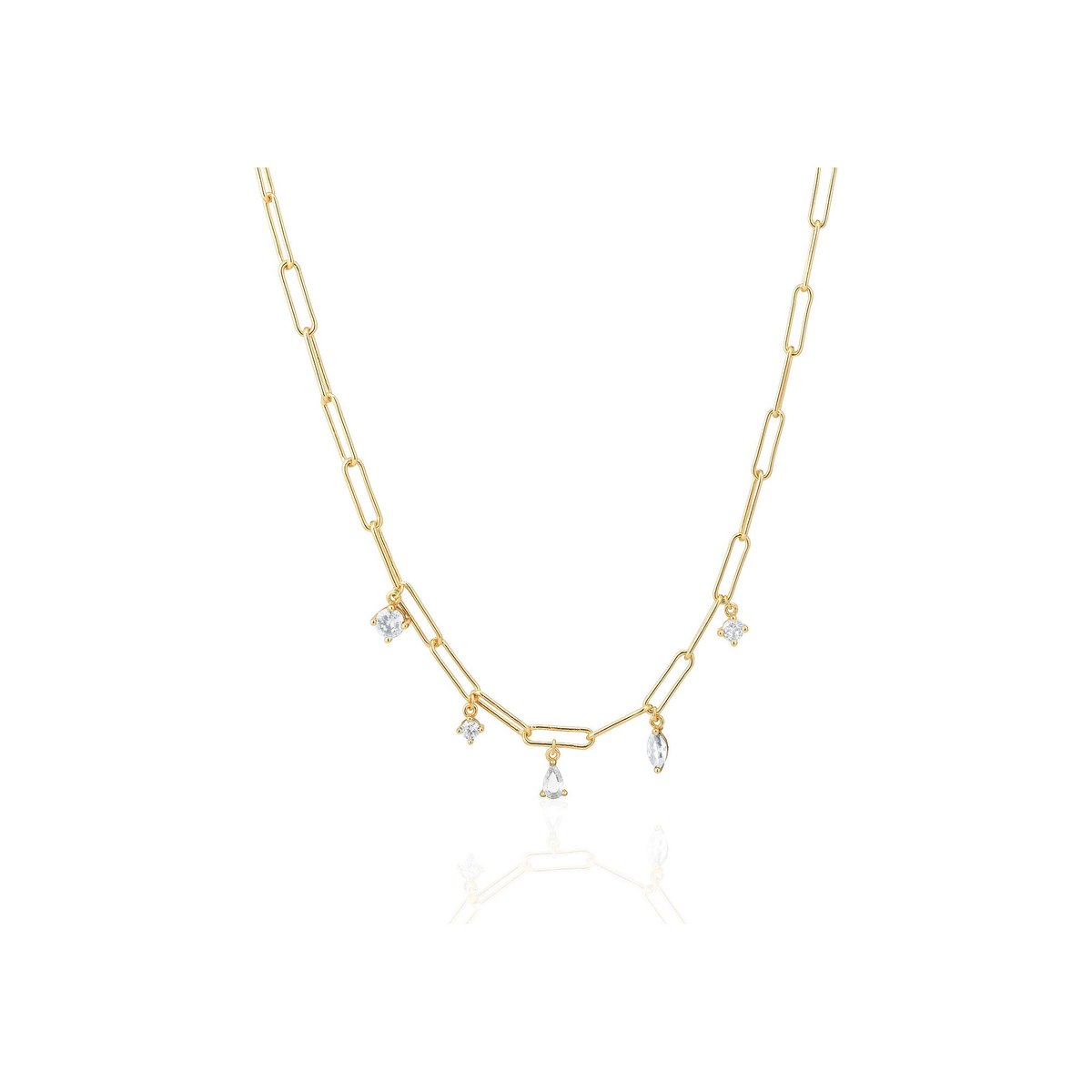 Sif Jakobs sieraden Dames Ketting 925 sterling zilver sterling zilver zirconia One Size Goud 32019253