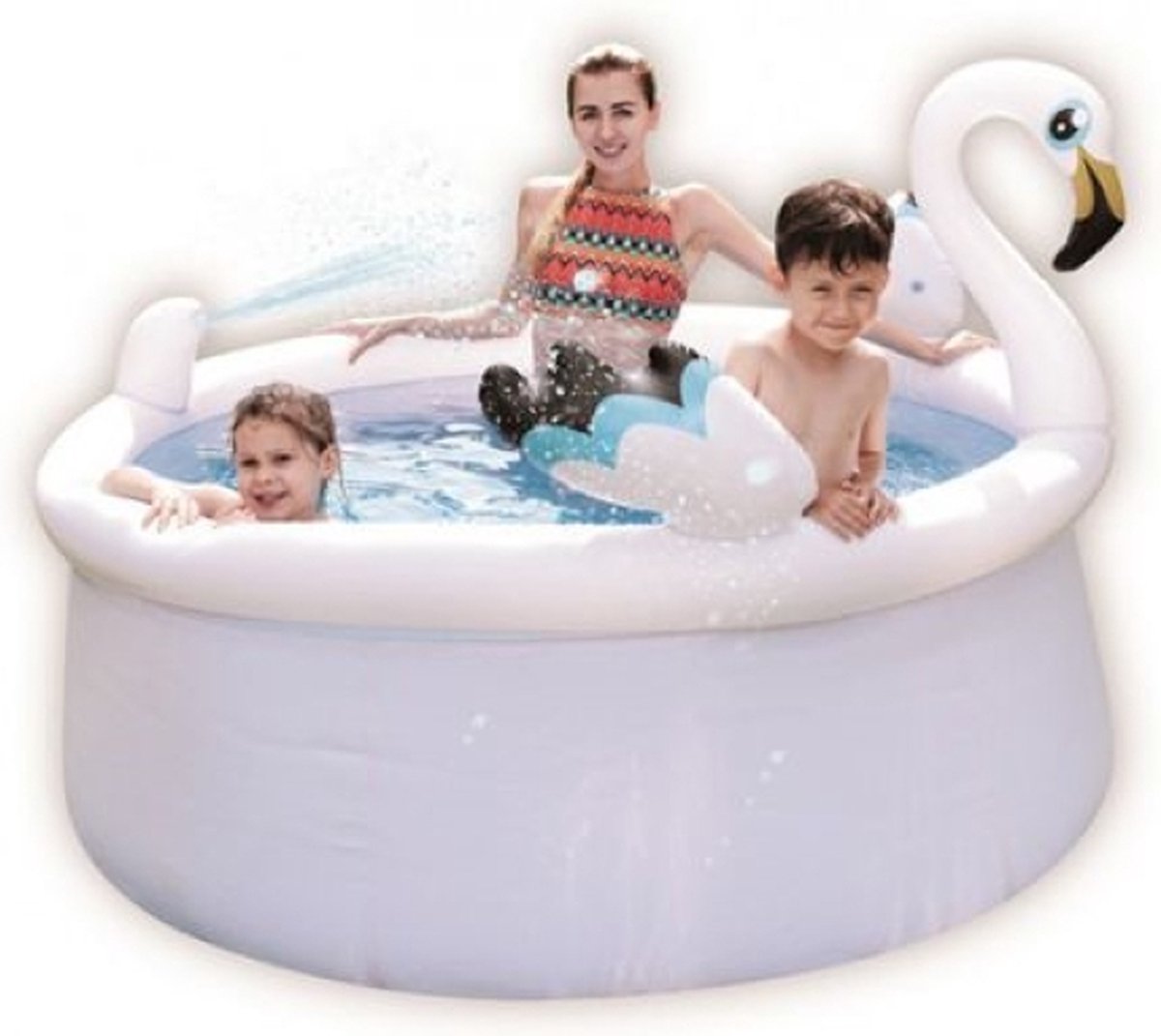 Oneiro's Luxe Zwembad met sproeier - Flamingo - 175cm - zomer - tuin - spelen - speelgoud - buitenspeelgoed - zwembad - zwemmen - zomer - intex - tuinaccessoires - koelen - opblaasbaar