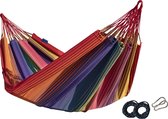 COLOMBIAANSE hangmat - 2 persoons - incl. ophangset - EXTRA STEVIG - UV bestendig katoen - Multicolor - Arriba
