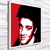 Pop Art Elvis Presley Poster in lijst - 90 x 90 cm en 2 cm dik - Fotopapier Mat 180 gr Framed - Popart Wanddecoratie inclusief lijst