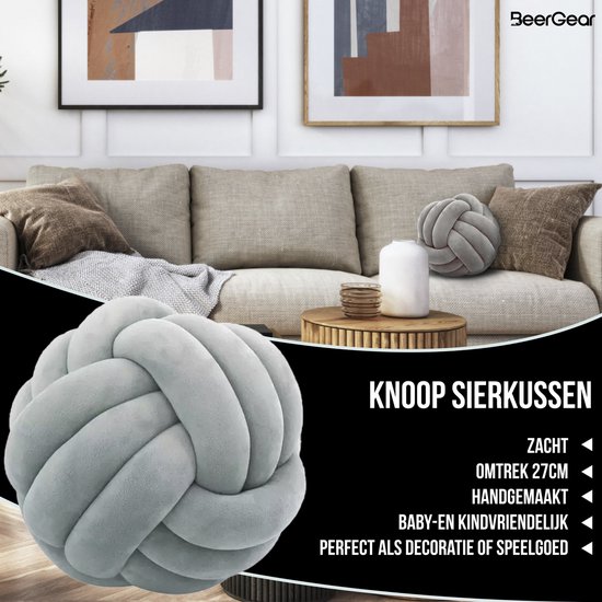 BeerGear - Sierkussen | Knoopkussen | Decoratie / Deco kussens | Knot  Pillow | Kussen... | bol.com