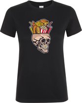 Klere-Zooi - Junk Food Skull - Dames T-Shirt - XL