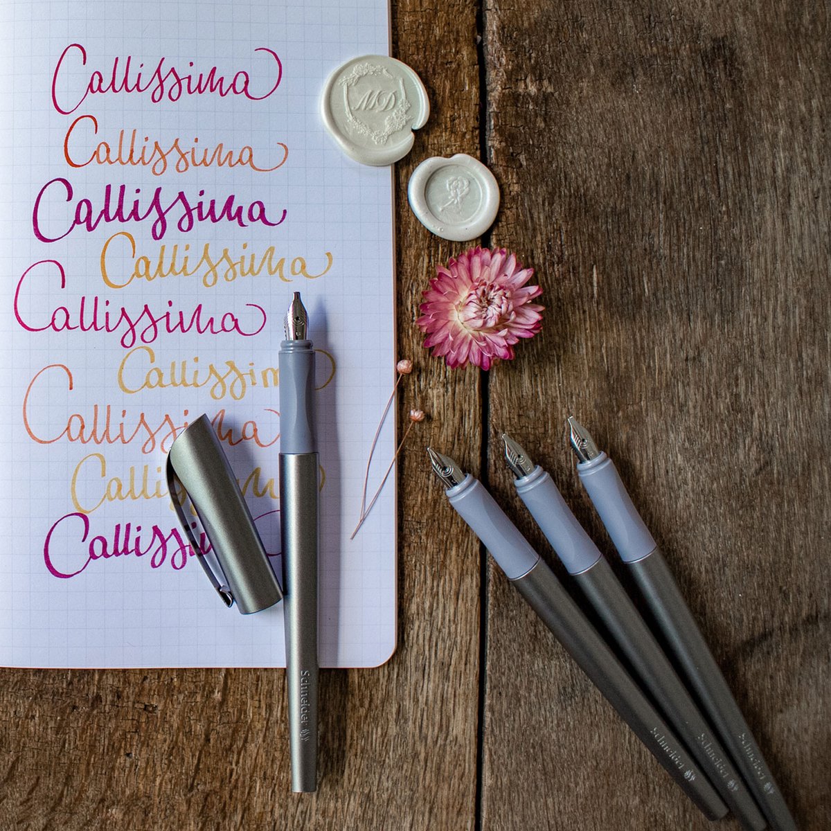 Schneider kalligrafie set - Callissima - kalligrafie vulpen - giftbox - antraciet - S-143812 — afbeelding 4