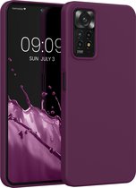 kwmobile telefoonhoesje geschikt voor Xiaomi Redmi Note 11 Pro / 11 Pro (5G) / 12 Pro (4G) - Hoesje met siliconen coating - Smartphone case in bordeaux-violet
