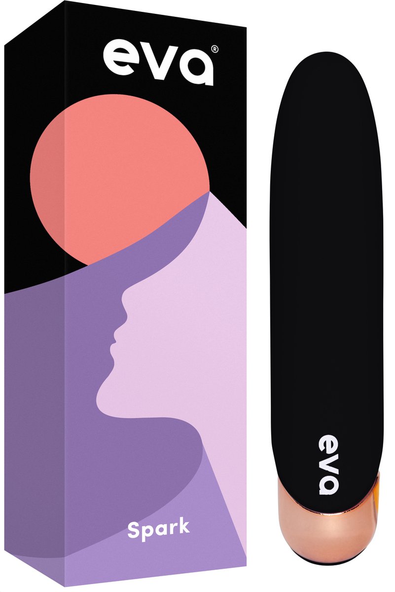 Eva® Spark - Krachtige Mini Bullet Vibrator - Clitoris Stimulator - Vibrators voor vrouwen & koppels - Fluisterstil & Discreet Bezorgde - Sex toys voor vrouwen - Erotiek - Seksspeeltjes - Obsidian Black