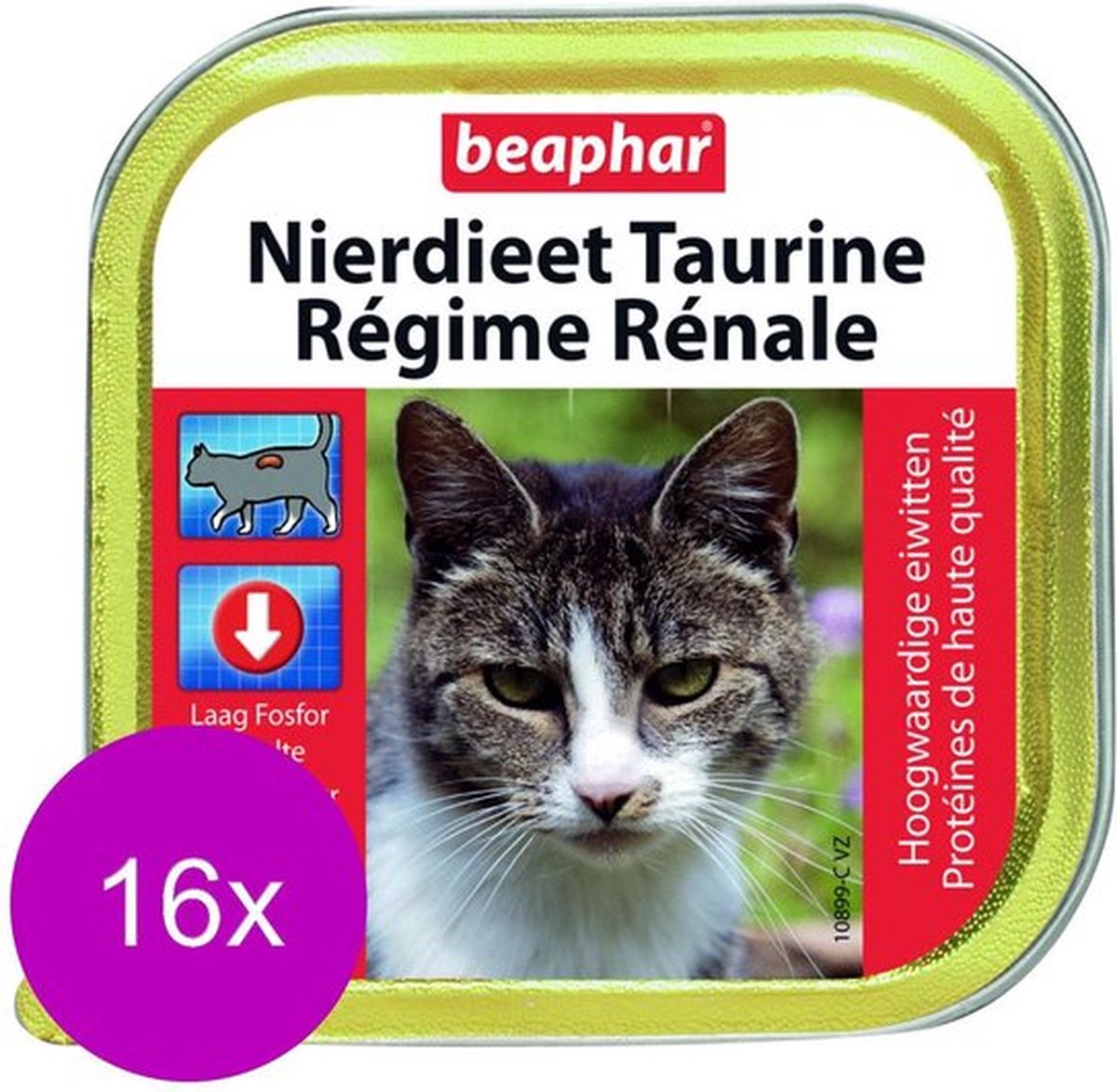 16x Beaphar - nierdieet voor kat - Taurine - Kattenvoer - 100g