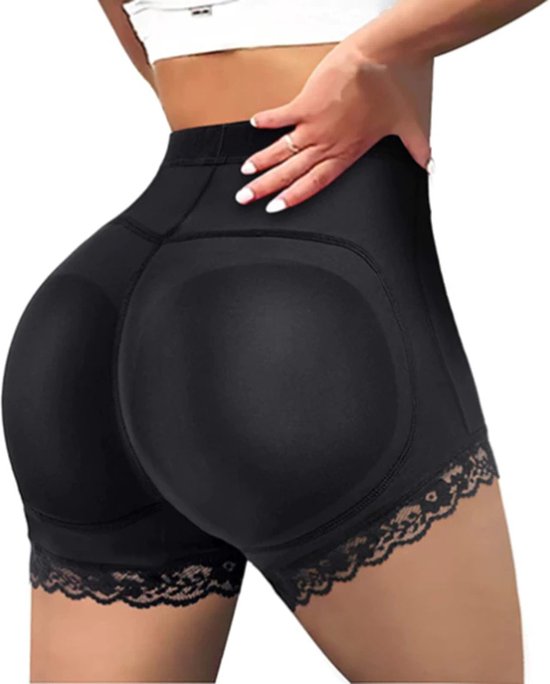 Butt lifter - culotte avec rembourrage - Corrective Sous-vêtements Women - Shapewear pour les fesses - Contrôle du ventre - Buttlifter - fesses pleines - Zwart - Taille XL - Top qualité