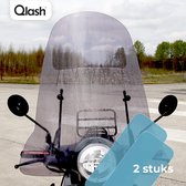 Qlash - 2x Waterafstotende folie windscherm - Anti regen windscherm scooter sticker - Anti regen sticker  - waterafstotende sticker windscherm - regen sticker scooter