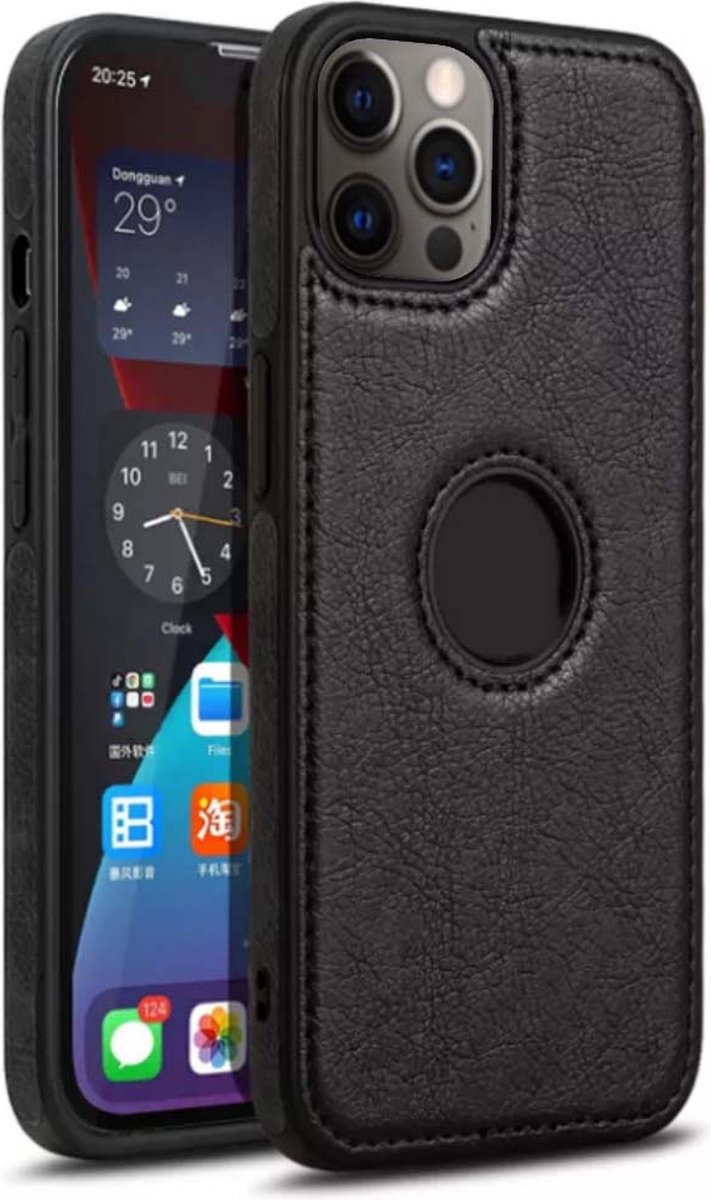 Smartphonica iPhone 11 Pro Max leren hoesje - Zwart geschikt voor iPhone 11 Pro Max