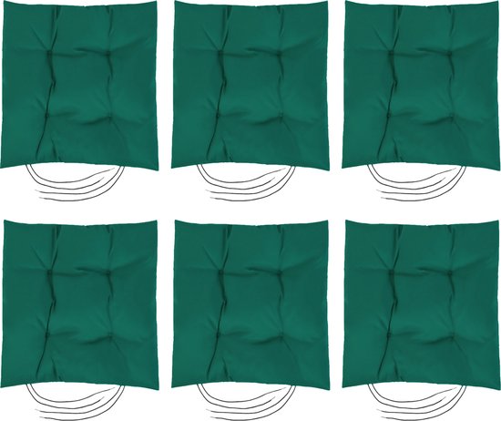 Ties Coussin de siège de chaise de jardin avec attaches Antidérapant Coussin touffeté hypoallergénique Résistant à l'eau Qualité épaisse Idéal pour les attaches sécurisées intérieures et Ties
