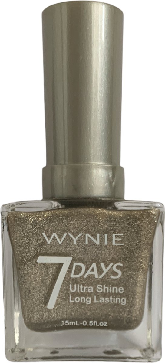 Wynie - Nagellak 7 Days Ultra Shine Long Lasting - Licht Zilver en Goud Mini Glitter / Shimmer - 1 flesje met 15 ml inhoud - Nummer 550
