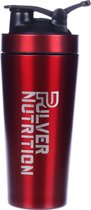 Pulver® - RVS Shakebeker - Proteïne en Eiwit Shaker & - Shake beker - BPA Vrij - 1000 ml - Shaker - Drinkfles - Rood