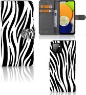 Beschermhoesje Geschikt voor Samsung Galaxy A03 Smartphone Hoesje Zebra