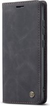 Casemania Hoesje Geschikt voor Oppo Find X5 Lite Charcoal Gray - Portemonnee Book Case