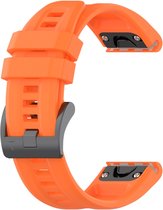 Bracelet en Siliconen (orange), adapté pour Garmin Fenix 5, Fenix 5 Plus, Fenix 6, Fenix 7, Fenix 7 Pro, Fenix 5 Sapphire, Solar, Forerunner 935, 745, 945 , Instinct, Quatix 5, Approach S60 et Approach S62