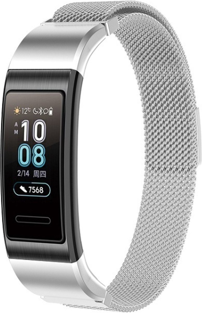 Milanees bandje - geschikt voor Huawei Band 3 Pro / Band 4 Pro - zilver