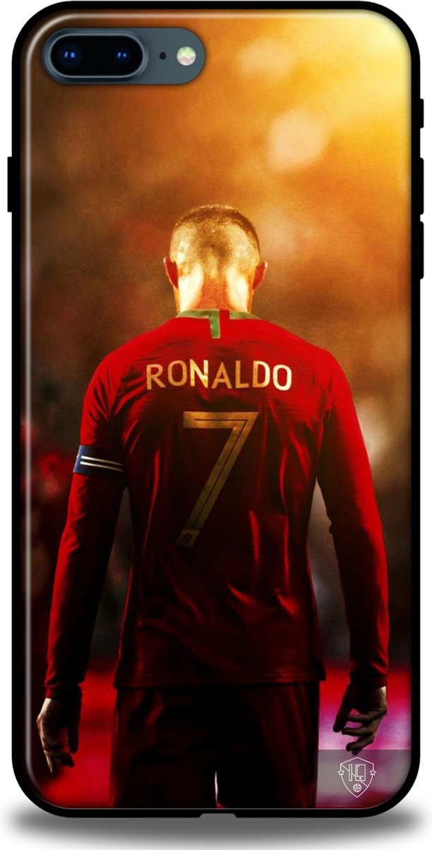 Ronaldo hoesje - Apple iPhone 7 Plus / 8 Plus - backcover softcase - rood - geel