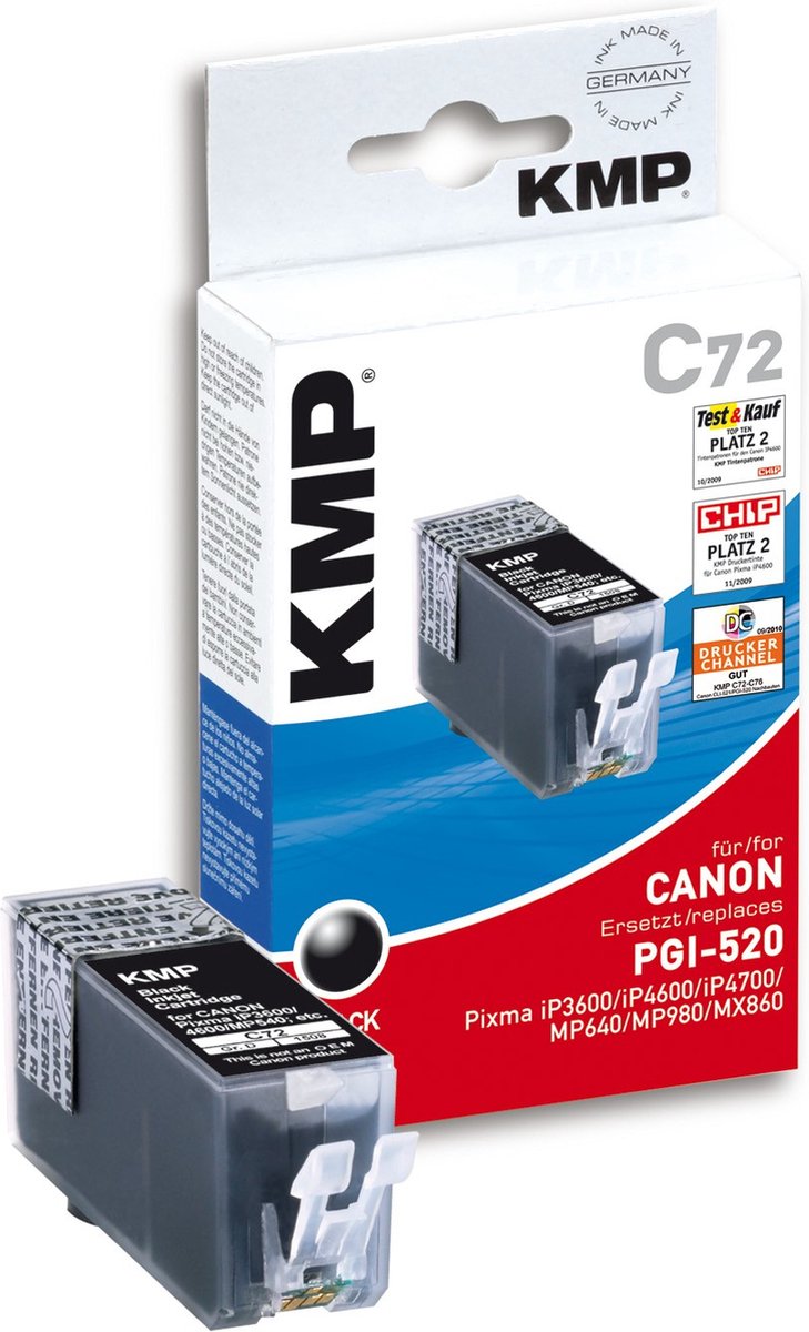 KMP C72 inktcartridge 1 stuk(s) Zwart