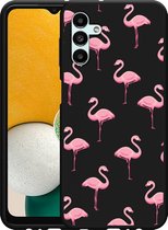Hoesje Zwart Geschikt voor Galaxy A13 5G Flamingo