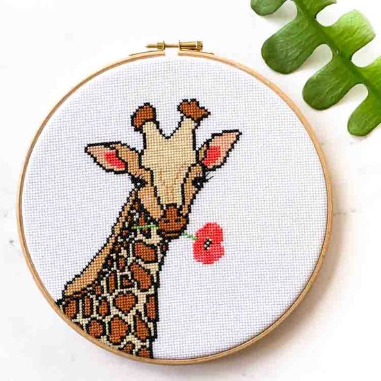 Studio Koekoek - Kit de point de croix girafe - kit de point de croix  moderne Girafe... | bol