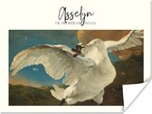 Poster Schilderij - De bedreigde zwaan - Asselijn - 40x30 cm