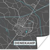 Poster Denekamp - Kaart - Plattegrond - Stadskaart - 50x50 cm