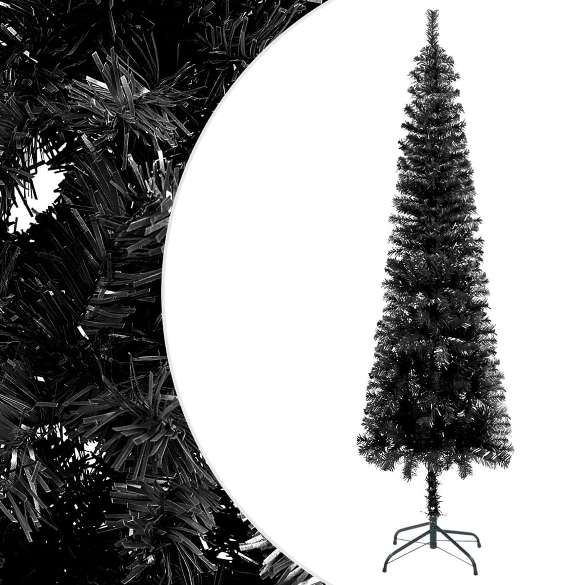 VidaLife Kerstboom smal 120 cm zwart