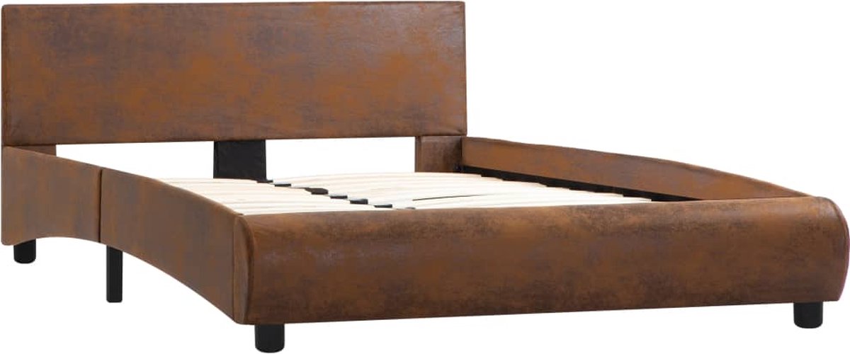 VidaLife Bedframe kunstleer bruin 120x200 cm