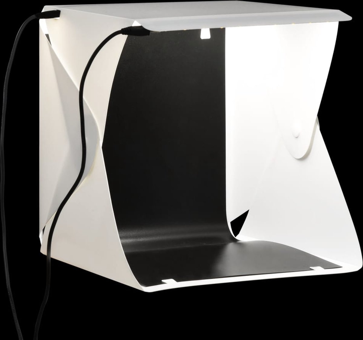 VidaLife Foto-opnamebox met LED inklapbaar 23x25x25 cm wit