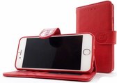 HEM hoesje geschikt voor Samsung Galaxy S21 FE - Burned Red Leren Portemonnee Hoesje - Lederen Wallet Case TPU meegekleurde binnenkant- Book Case - Flip Cover - Boek - 360º beschermend Telefoonhoesje