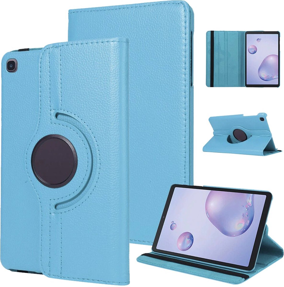 BixB 360° draaibare bookcase Samsung Galaxy Tab S6 Lite (2020 / 2022) Hoes - Licht blauw