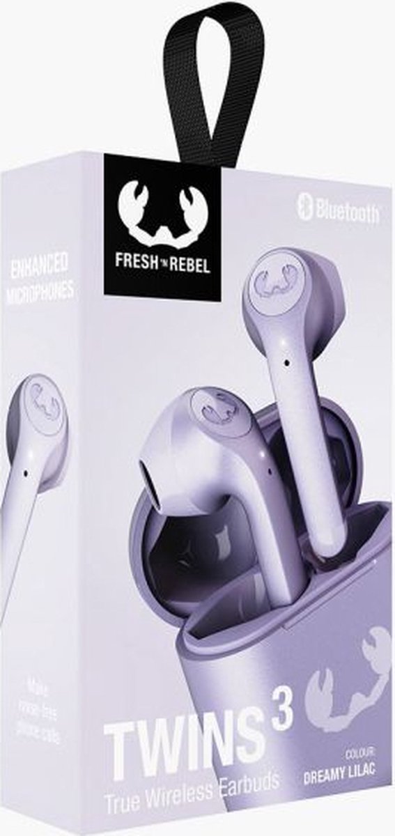 Fresh \'n Rebel Twins True Lila earbuds - | Dreamy - - Lilac Wireless draadloos bol 3