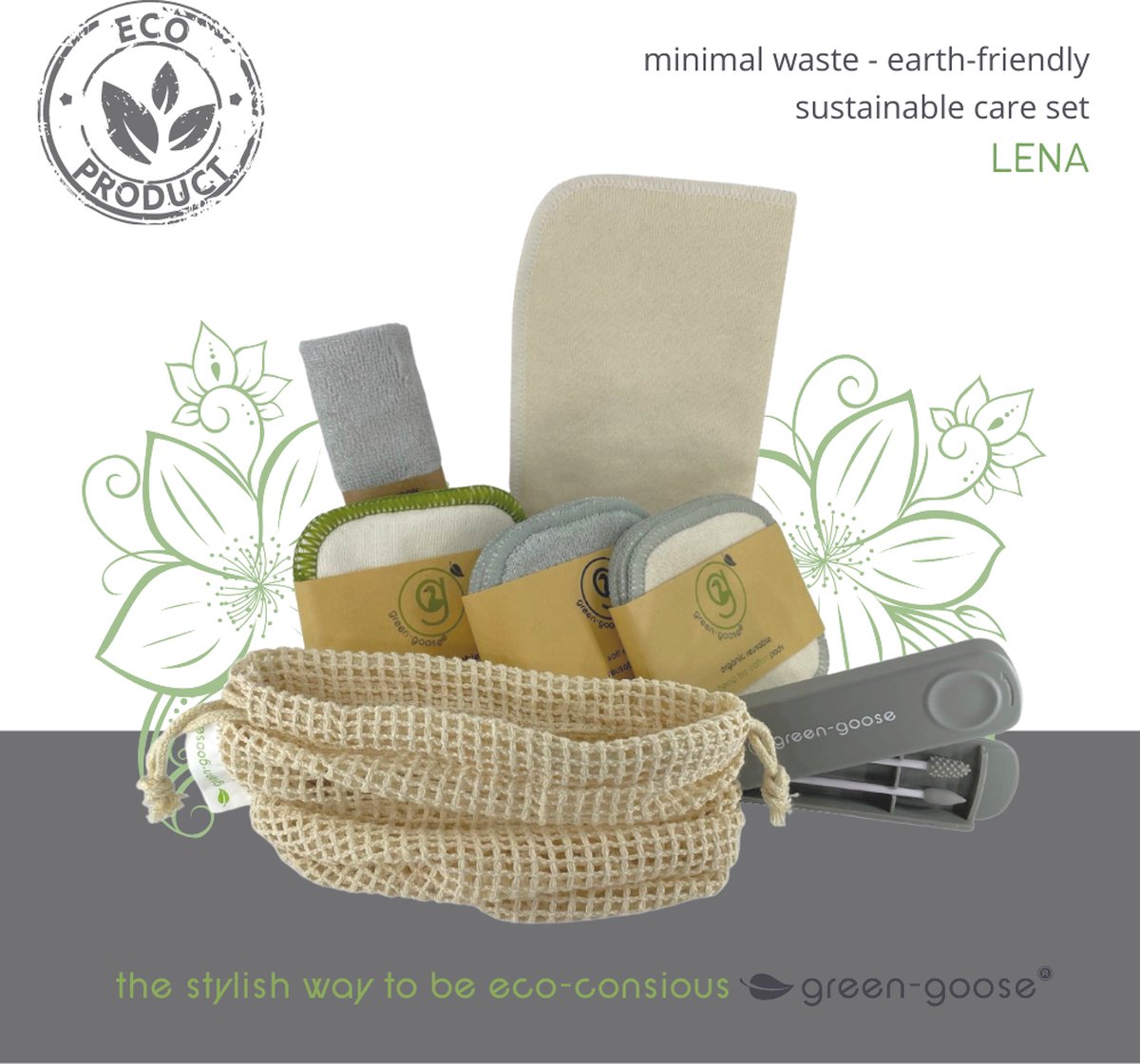 Goedkoopste green-goose® Verzorgingspakket Lena | 7-delig | Duurzaam | Minimal Waste