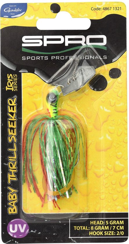 Spro Iris Thrill Seeker UV haak 4/0 - 14g - 10cm - Kleur : Roach