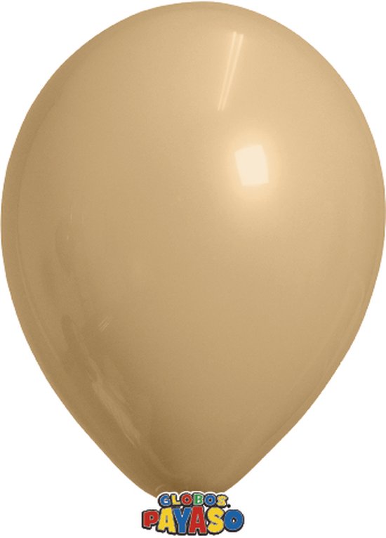 Zakje Met 15 Beige/Huidskleurige Ballonnen 30cm Doorsnee Biologisch Afbreekbaar