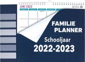 Family planner- Familie planner schooljaar 2022-2023 - 1 juli 2022 t/m 6 augustus 2023 - 6 Personen - Blauw - 34cm x 24,5 cm