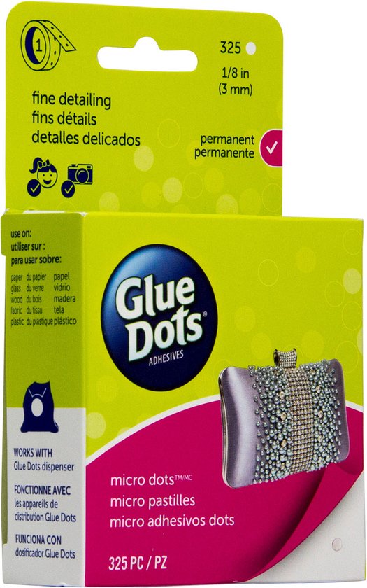 Glue Dots Micro Dots Roll 325 pc - 1/8 Dots