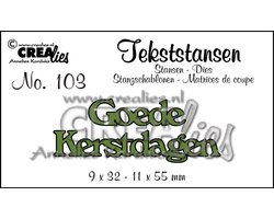 Crealies Snijmal Nederlandse tekst no.103 Goede kerstdage