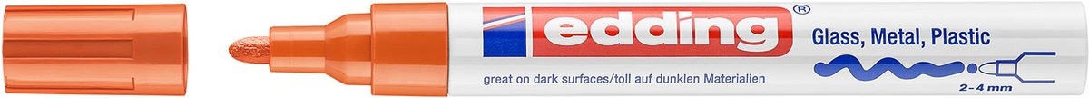 edding-750 glanslakmarker oranje 1ST 2-4 mm / 4-750-9-006