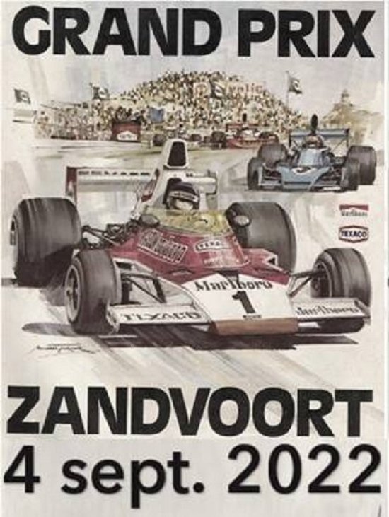 Nostalgisch tekstbord 'Grand Prix Zandvoort 4 sept. 2022' - Formule 1 - cadeau Vaderdag - cadeau man - tekstbord