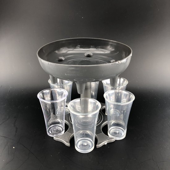 Fontaine à shot comprenant 6 verres à shot Transparent + Bouchons de fuite  - shot