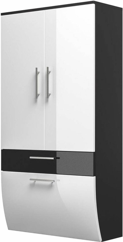 xonox.home X07A9T14, houtmateriaal, hoogglans wit, ca. 61 x 193 x 34 cm