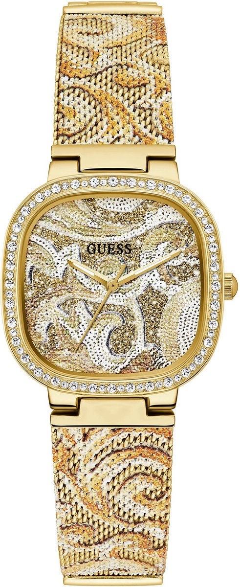 Guess- Tapestry dames horloge GW0304L2 - 32 mm - Goud